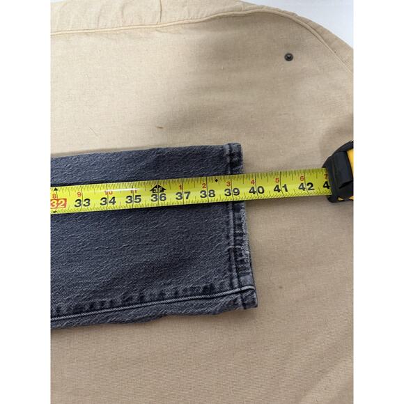 Levis 501 Jeans Mens 27x30 Black Gray Button Fly Premium Denim Straight Leg - Picture 12 of 12